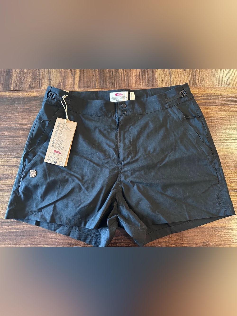 Fjallraven Black Hybrid Outdoor Shorts for Women